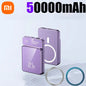 Xiaomi PD 22.5W Fast Charging Power Bank 500000mAh 15W Magsafe Wireless Charger for iPhone 16 Samsung Powerbank Magnetic Ring
