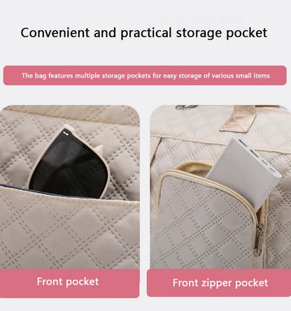 Durable Nylon Travel Duffle Bag, Portable Sports Gym Bag for Overnight Trips Shoulder Duffel Training Bag, Spacious Argyle
