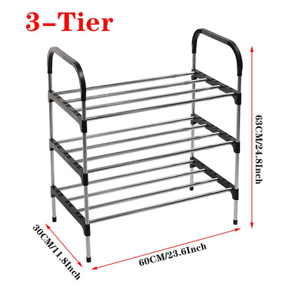 【Lifeideas】3/4/5 Tiers Shoe Rack Organizer Stackable Space Saving Shoe Shelf