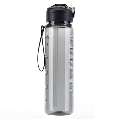 900ml Portable Drinking Cup with Straw & Handle Outdoor Travel Bottle Large Capacity Motivational Drinking Bottle for Boys Girls