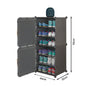 Multi-Tier Adjustable Shoe Storage Cabinet with Doors