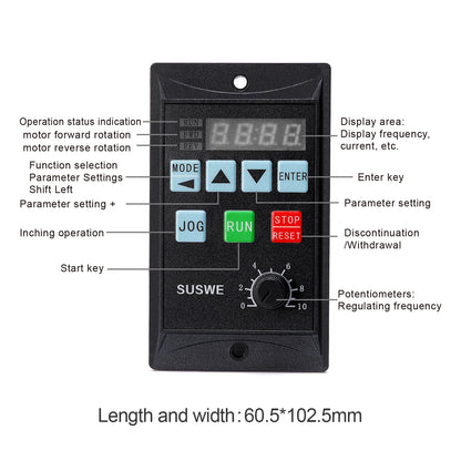 Mico Frequency Converter 750W VFD Single Phase 220V Input 3 Phase 220V Output RS485 Inverter for Ac 3 Phase Motor Drive