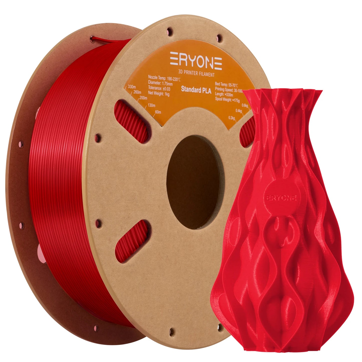 ERYONE 1/5/10KG Standard PLA Premium Filament 1.75mm 3D Print, Multicolor Available,big sale 1kg pla filament,1kg/spool