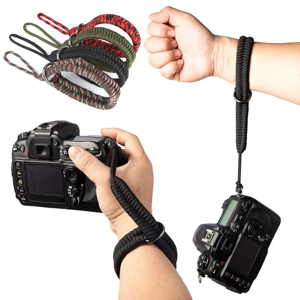 Handmade Woven Wrist Lanyard Adjustable Safety Strap with Safer Connector Camera Strap for Canon Nikon Sony Fuji Leica Olympus