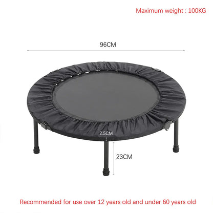 【Breeins】Folding Trampolines Fitness Indoor Exercise Workout Rebounder Sport Trampoline Handle Trampoline for Adults Jumping T