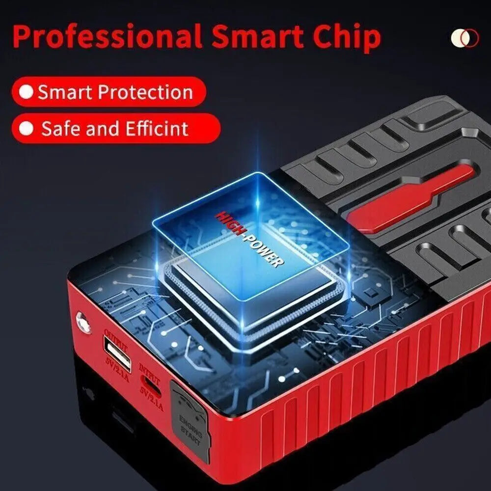 49800Mah Car Jump Starter Pack Booster Battery Charger Emergency Power Bank 12V