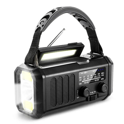 Woopker Radio XSY-330 10000mAh FM Emergency Radio Solar Hand Crank Generator AM/FM/NOAA LED Portable Radio SOS Alarm Power Bank