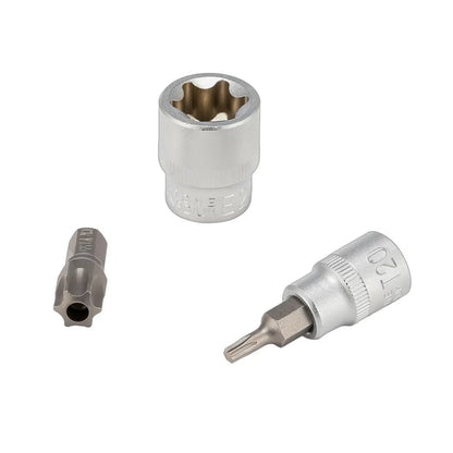 34pcs Torx Star Socket & Bit Set Male Female E & T Sockets with Torx Bits + Case