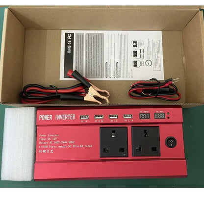 Car Power Inverter Converter Sine Wave DC 12V to AC 220V Transformer Convert LED Dispaly Converter Car Charger Converter Adapter