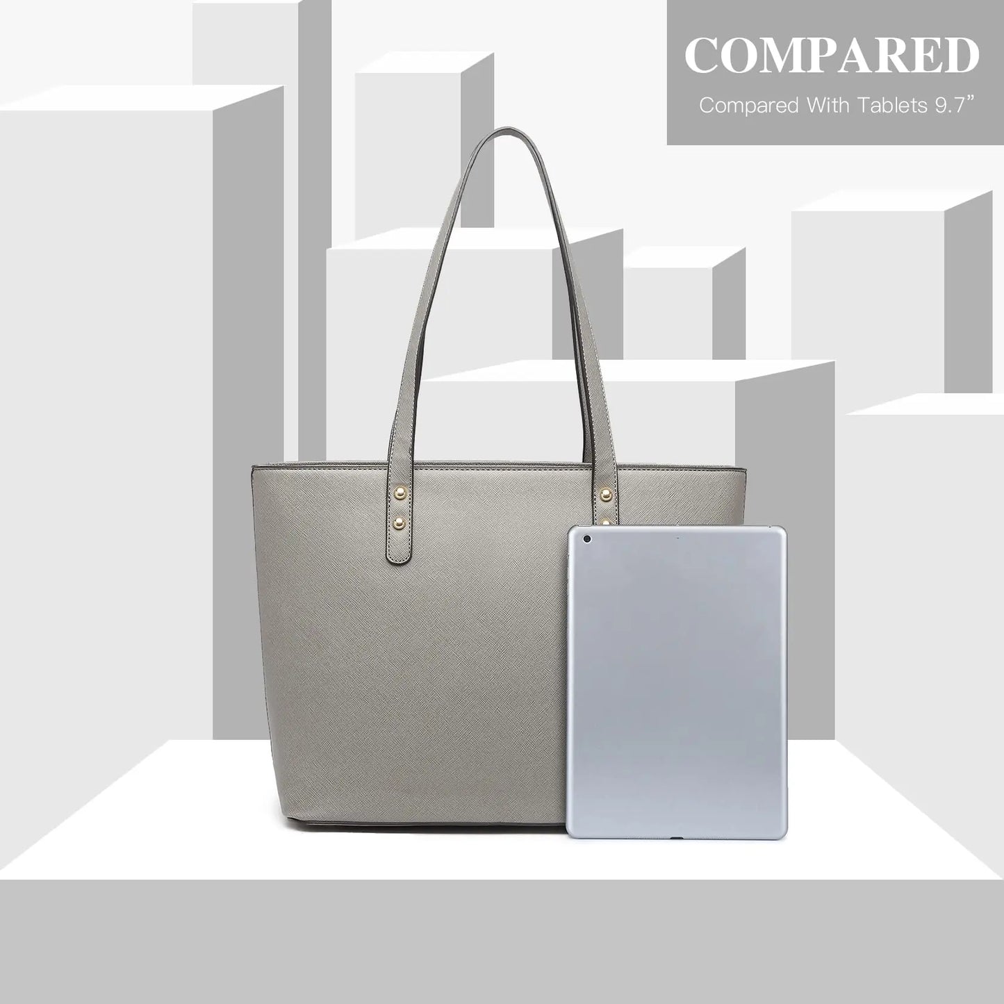4 in 1 Totes Crossbody Bags Set PU tote bag Leather Shoulder Bag Handbag Purse with Detachable & Adjustable Strap for Women Lady