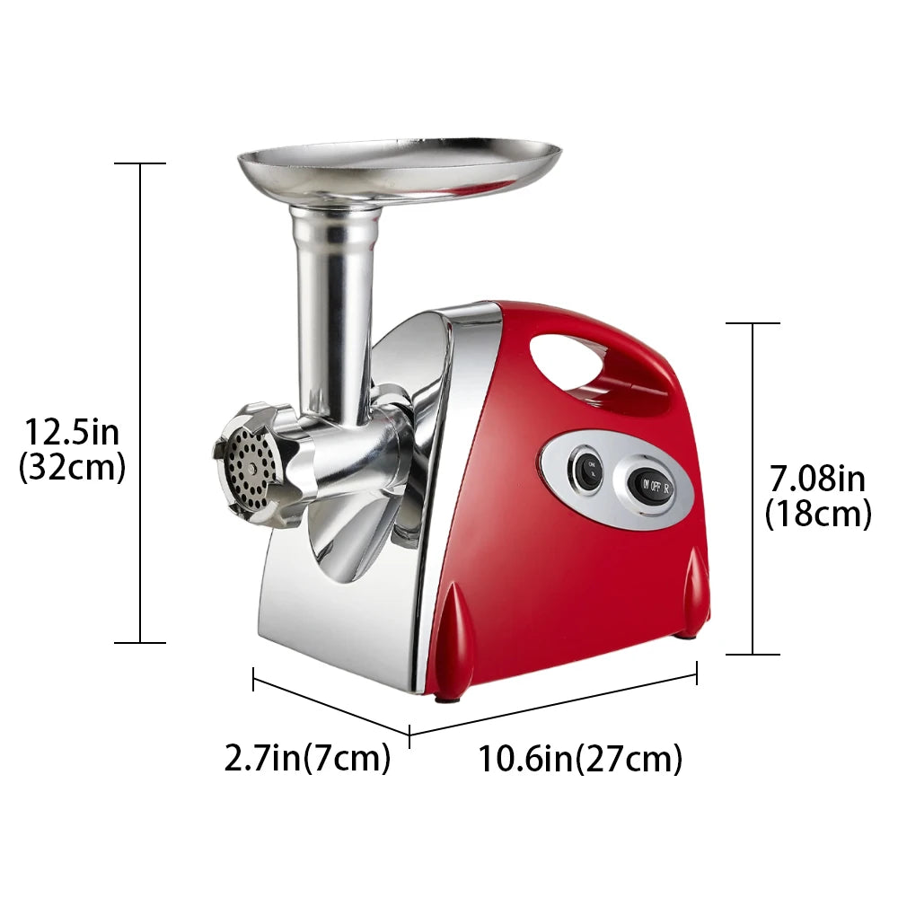 KOMORE Electric Manual Meat Grinder Kitchen Tool with Automatic Power-off Protection