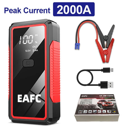 Power Bank 2000A/600A 12V Car Battery Jump Starter Portable Charger Petrol Diesel Auto Starting Device Booster Emergency Starter