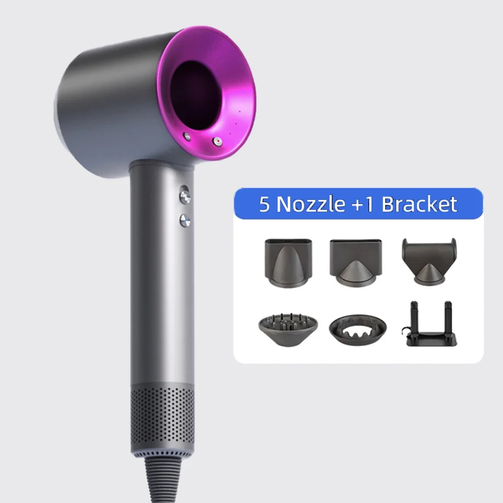 Negative ion hair dryer with high speed and no blades High power silent and quick drying Portable, suitable for home annd travel