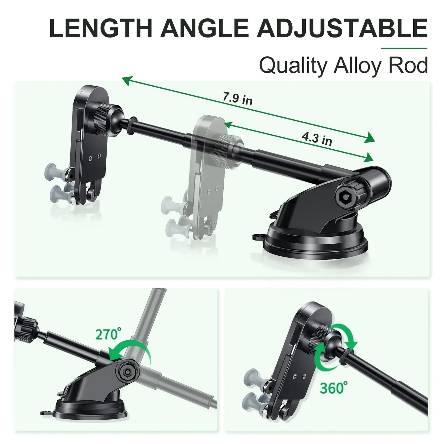 Eary for Z fold 7 6 5 Car Phone Holder Stand Mount Dashboard Suction Cup Bracket With 360°Rotate for Samsung S25 iPhone Xiaomi