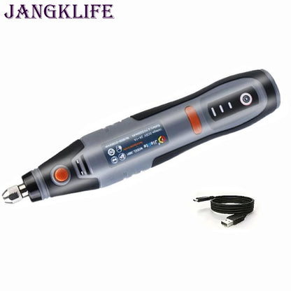 JANGKLIFE USB Cordless Rotary Tool Dremel Mini Drill Engraving Pen Electric Mini Wireless Drill with Accessories DIY Set