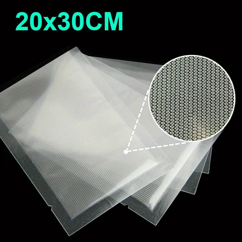 100PCS Textured Vacuum Sealing Pocket For Food Sealer, No Embossing Vacuum Food Sealing Pocket, 28*40cm/20*30cm/15*25cm