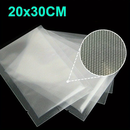 100PCS Textured Vacuum Sealing Pocket For Food Sealer, No Embossing Vacuum Food Sealing Pocket, 28*40cm/20*30cm/15*25cm