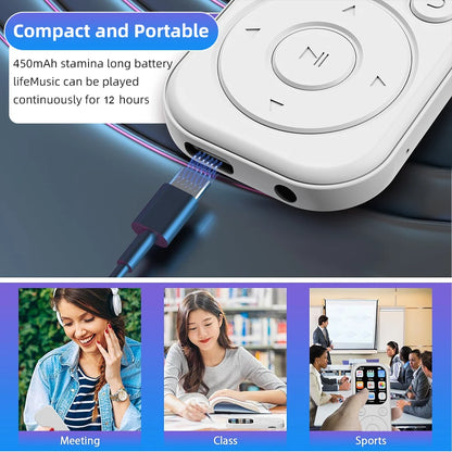 2026 New 1.8 inch Slim MP3 Player Bluetooth 5.4 — Portable Walkman, Compatible eBook Recording FM Radio Music Player