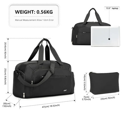 Kono Sports Duffle Bag with Shoes Compartment and Shoulder Strap Waterproof Gym Bag for Men and Women