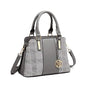 Miss Lulu Handbag Women Retro Stripes Crossbody Bags Elegant Stitching Shoulder Bag Faux Leather
