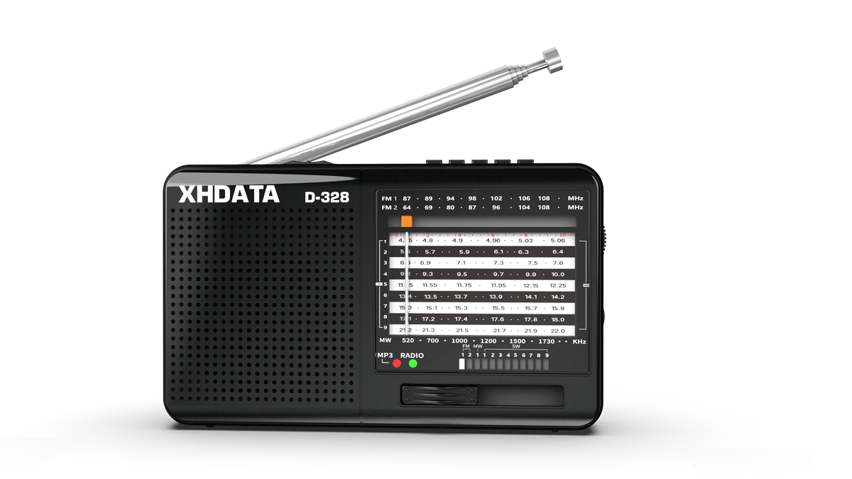 XHDATA D-368/ D-328 Portable Radio FM1-2/AM/SW 12 Band MP3 Player Bluetooth/TF Card With Headphone Jack For Elder Easy Use