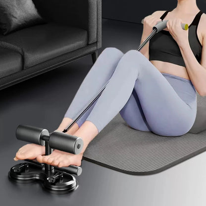 Sit Up Floor Holder with 3 Suction Cup Sit Up Exercise Equipment with Pull Rope Sit Up Exerciser for Strength Training