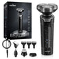 Sejoy Shaver Barber for Men 5 in 1 Electric Razor Rechargeable with Beard Trimmer Lithium Battery Portable Shavers for Travel