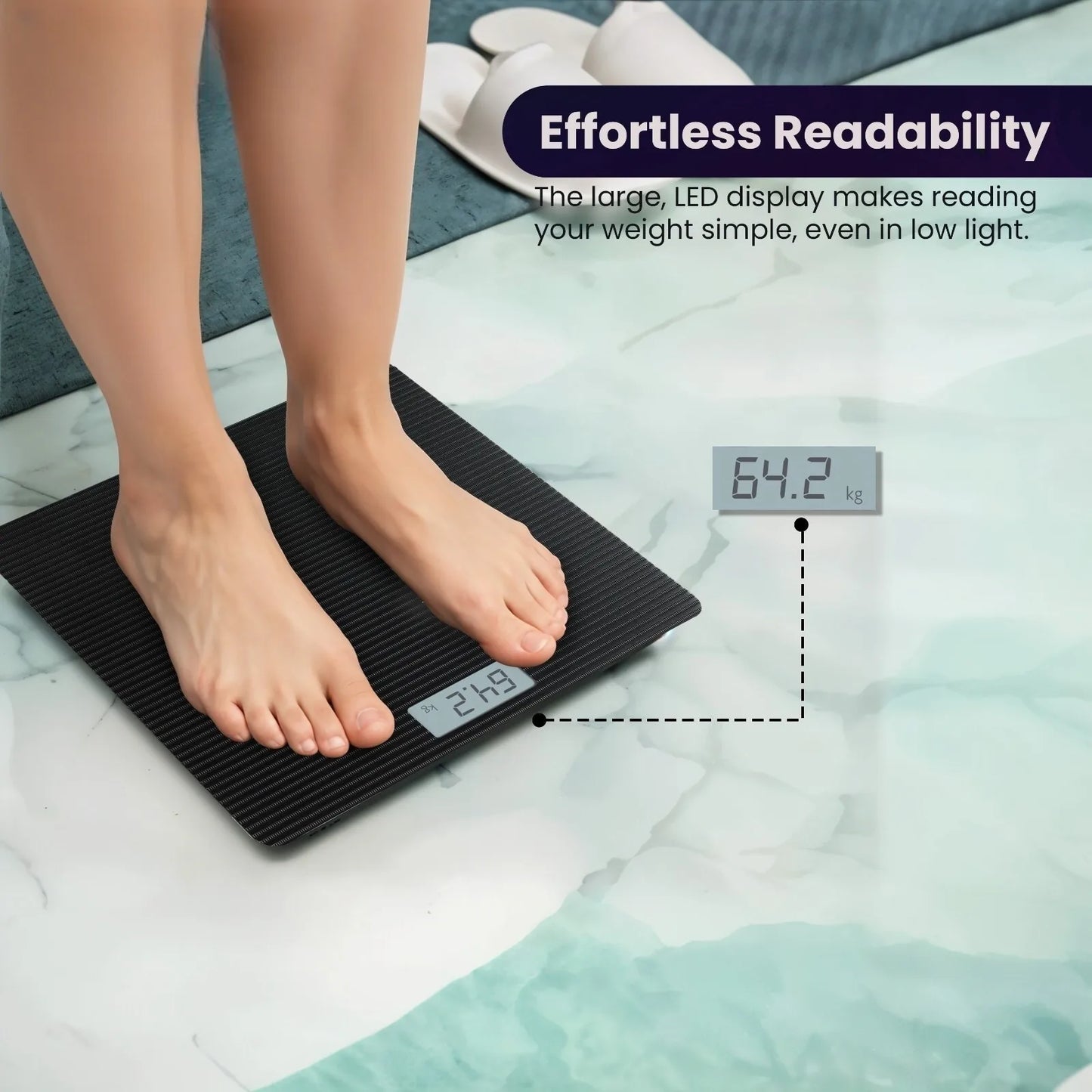 Digital Bathroom Scales 180KG Body Weight Weighing Scale Smart LED Electronic