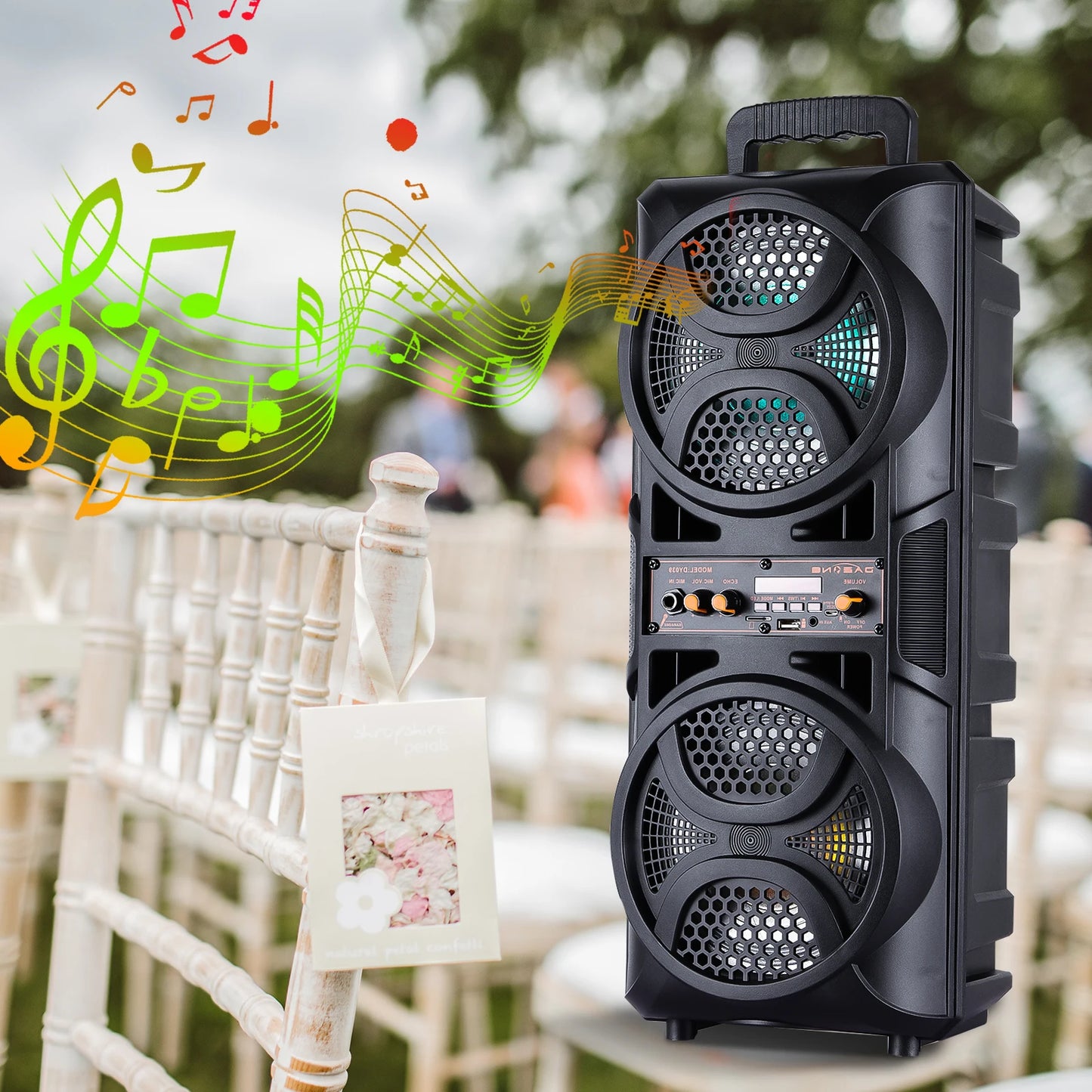 3000W Portable Bluetooth Speaker Subwoofer Heavy Bass Sound System DJ Party Home Outdoor Speakers & Microphone Remote LED Light