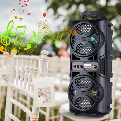 3000W Portable Bluetooth Speaker Subwoofer Heavy Bass Sound System DJ Party Home Outdoor Speakers & Microphone Remote LED Light