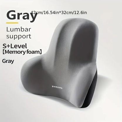 1pc Memory Foam Lumbar Back Cushion for Car Office Gaming Chairs and Postpartum Waist Support Multi Functional Pain Relief Pillo