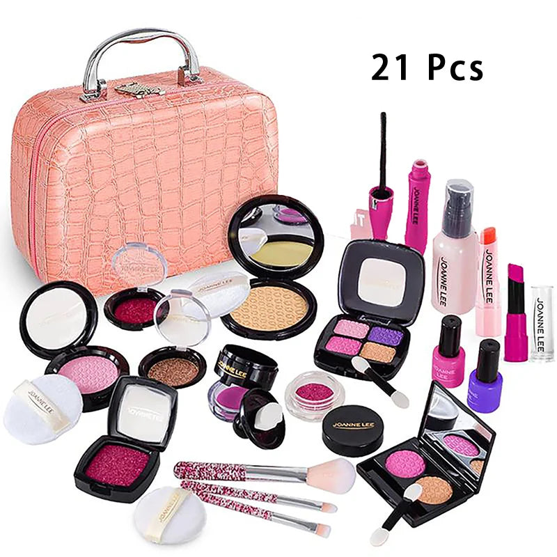 Simulation Cosmetics Set Kids Play House Toys Make up Lipstick Nail Paint Educational Toys Pretend Girls Game Christmas Gift