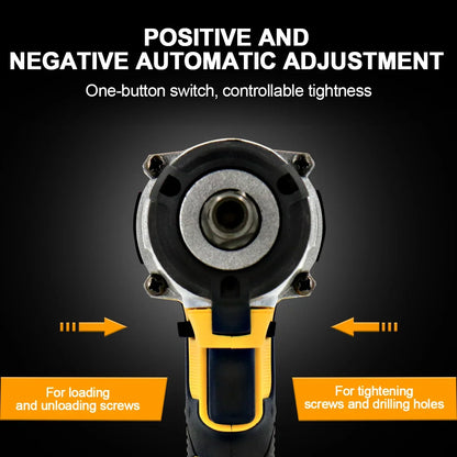 1000Nm 1/2" Cordless Electric Impact Wrench Drill Gun Ratchet Driver Includes 2 Battery, Charger and Kit Bag