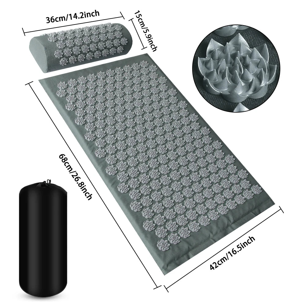 Acupressure Yoga Mat Kuznetsov's Applicator Cushion Sensi Massage Body Needles With Spikes Pillow Foot Massager Fitness Pilates