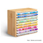Ohuhu Bamboo Marker Organizer Wooden Desktop Storage Hold 126 Markers Pens Pencils Art Brushes Stationary Organizer Pen Holder