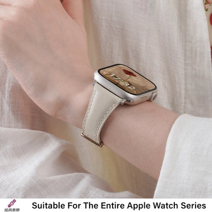 Four-leaf Clover Magnetic Leather Strap for Apple Watch 10 Band 46mm 44/42mm 45mm Thin Bracelet iWatch Series Women Watchband