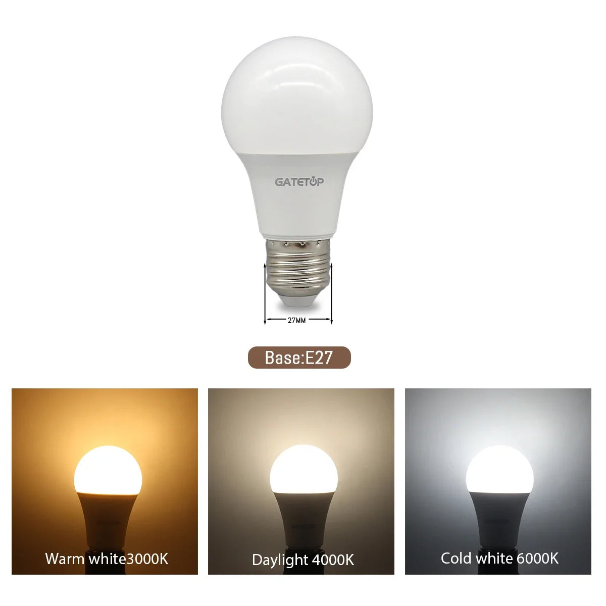 10pcs/lot LED bulb E27 AC 110V 220V 3W 8W 9W 12W 15W 18W 20W 24W LED A60 G45 lamp Saving Cold Warm White Bulbs for Home Light