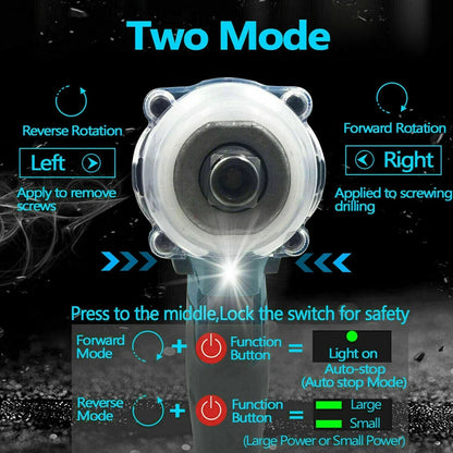 520NM Brushless Electric Impact Wrench Cordless Wrench Screwdriver PowerTool For Makita 18V Battery Pin