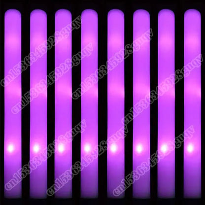 30Pcs Foam Glow Sticks with 3 Modes Colorful Led Flashing Glow Stick Glow in The Dark Party Supplies for Wedding Raves Concert