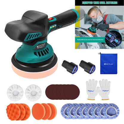 12V Cordless Car Buffer Polisher,6 Variable Speed Car Polishing Kit, For Car Detailing/Polishing/Waxing/Scratch Removing