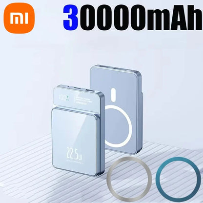 Xiaomi PD 22.5W Fast Charging Power Bank 500000mAh 15W Magsafe Wireless Charger for iPhone 16 Samsung Powerbank Magnetic Ring