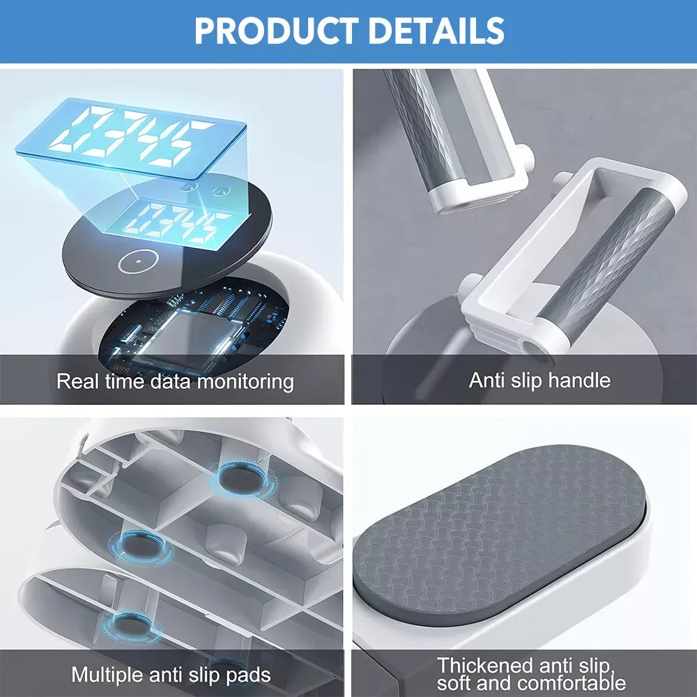 Push Up Board Chest Back Triceps Portable Exercise Workout Station with Timer