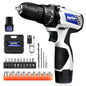 12V Cordless Drill Combo Cutter Electric Screwdriver Kit, 2 Variable Speed 18 + 1 Torque Setting, 23 Drill/Screwdriver Bits