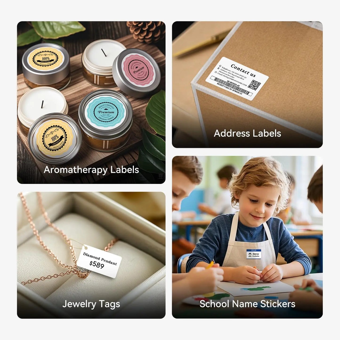 Niimbot B1 Label Maker 2inch Bluetooth Thermal Label Printer for Home Mailing Bakery Grocery Compatible with Phone Computer