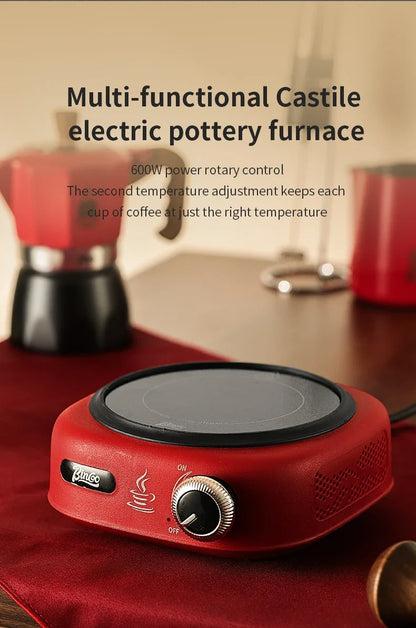 Bincoo Double Valve Coffee Moka Pot Espresso Machine Electric Stove Brewed Coffee Italian Home Outdoor Barista Accessories 220V