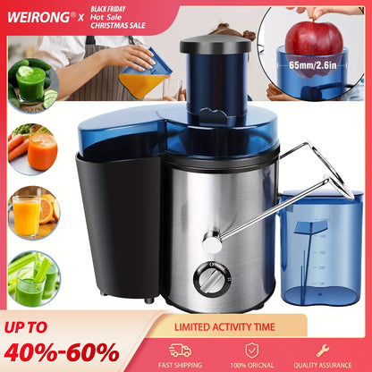 1000W Juicer Machine Juice Maker Whole Fruit Extractor Centrifugal Whole Fruit Vegetable Juice Extractor Stainless Steel 500ML