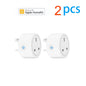 20A Tuya Smart Socket WiFi UK Plug 3pin Adapter Home Alexa Voice Control With Energy Monitering Timer Function Power Outlet Set
