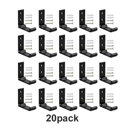4-20Pcs Folding Coat Hooks Heavy Duty Aluminum Wall Mount Clothes Rack No Rust Invisible Wardrobe Towel Hanger Hook with Screws