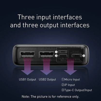 Baseus PD 22.5W Power Bank 10000mAh Portable Fast Charging Powerbank Type C USB-C PD Qucik Charge External Battery Charger