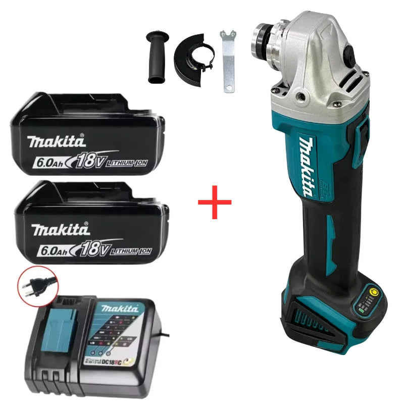 Makita DGA404 18V 6.0Ah 125mm Brushless Lithium Battery Angle Grinder Rechargeable Cutting Machine Multi-functional All-in-one B
